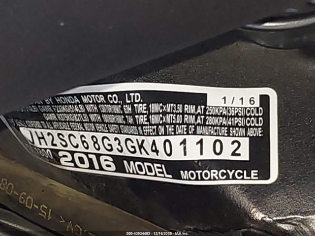 2016 HONDA GL1800 JH2SC68G3GK401102 Photo 9