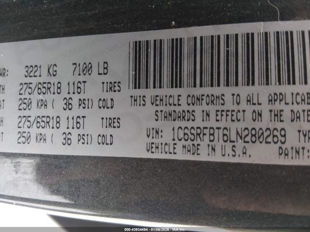 2020 RAM 1500 1C6SRFBT6LN280269 Photo 8