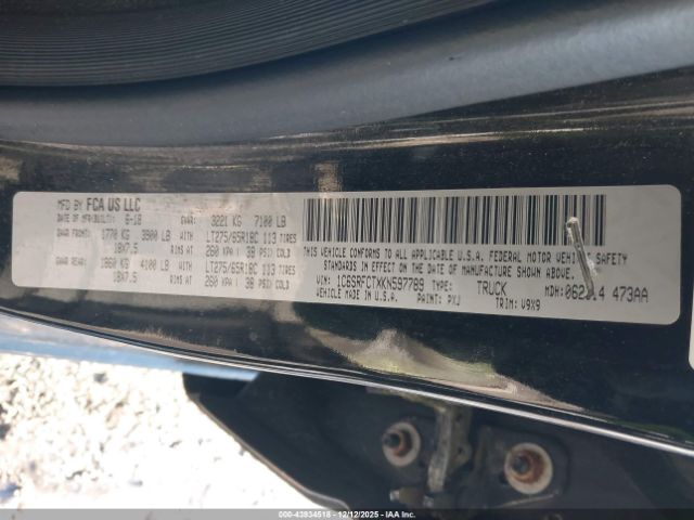 2019 RAM 1500 1C6SRFCTXKN597789 Photo 8