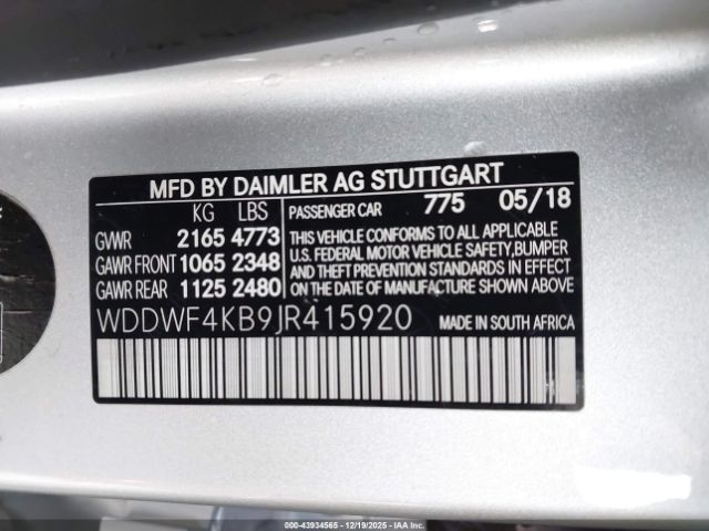 2018 MERCEDES-BENZ C 300 WDDWF4KB9JR415920 Photo 8
