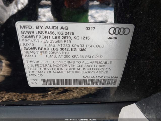 2018 AUDI Q5 WA1ANAFY0J2012089 Photo 8