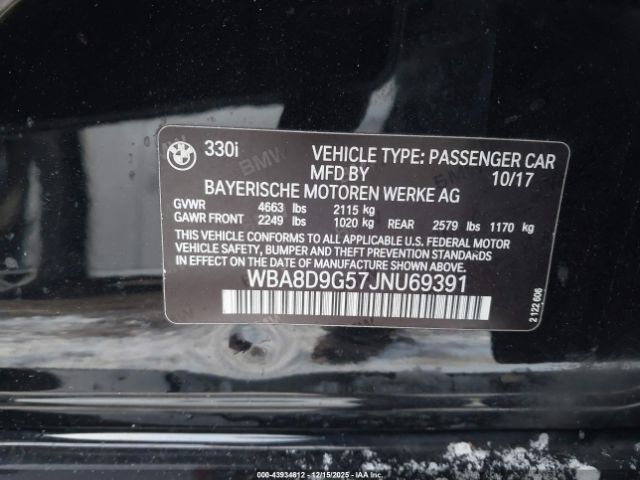 2018 BMW 330I WBA8D9G57JNU69391 Photo 8