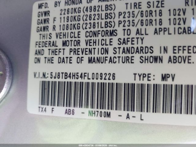 2015 ACURA RDX 5J8TB4H54FL009226 Photo 8