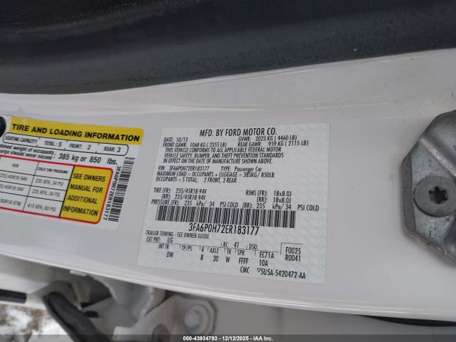 3FA6P0H72ER183177 Ford FUSION SE