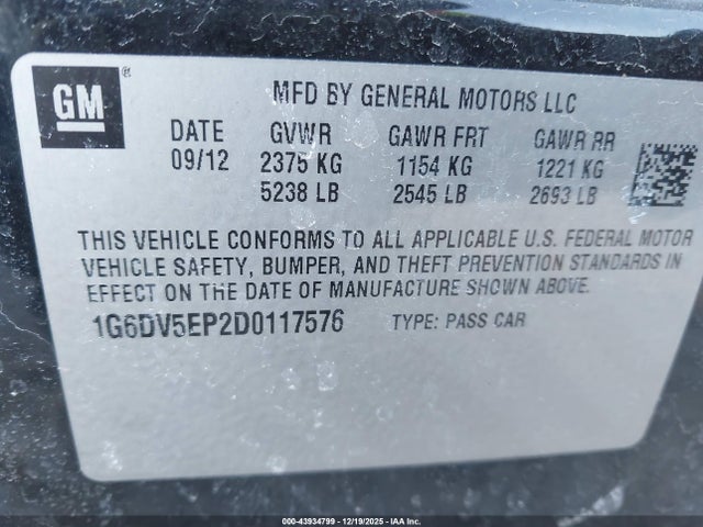 2013 CADILLAC CTS-V 1G6DV5EP2D0117576 Photo 8