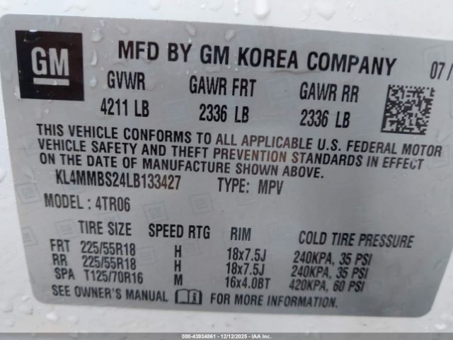 2020 BUICK ENCORE GX KL4MMBS24LB133427 Photo 8