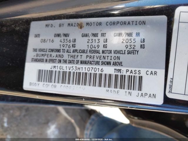 2017 MAZDA MAZDA6 JM1GL1V53H1107016 Photo 8