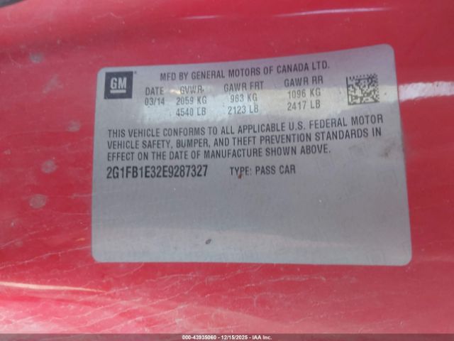 2014 CHEVROLET CAMARO 2G1FB1E32E9287327 Photo 8