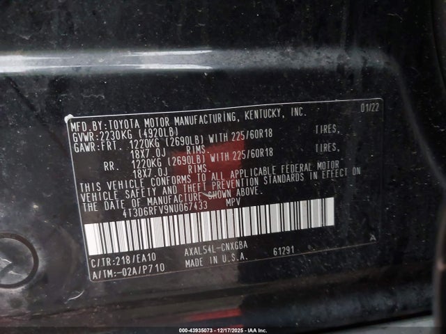 2022 TOYOTA RAV4 HYBRID 4T3D6RFV9NU067433 Photo 8