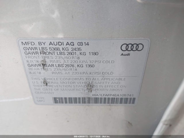 2014 AUDI Q5 WA1LFAFP4EA105741 Photo 8
