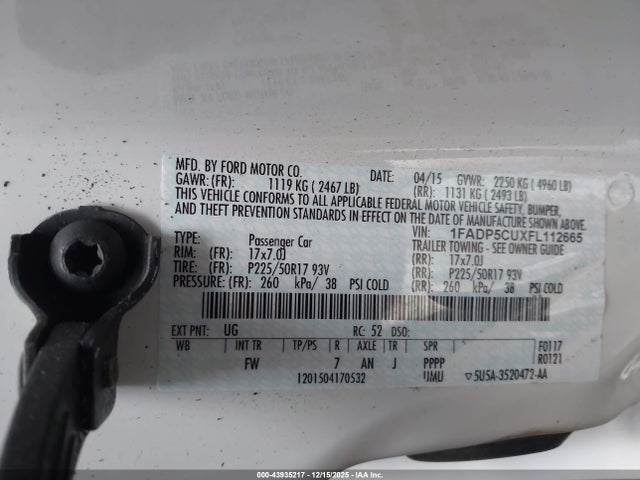 2015 FORD C-MAX ENERGI 1FADP5CUXFL112665 Photo 8