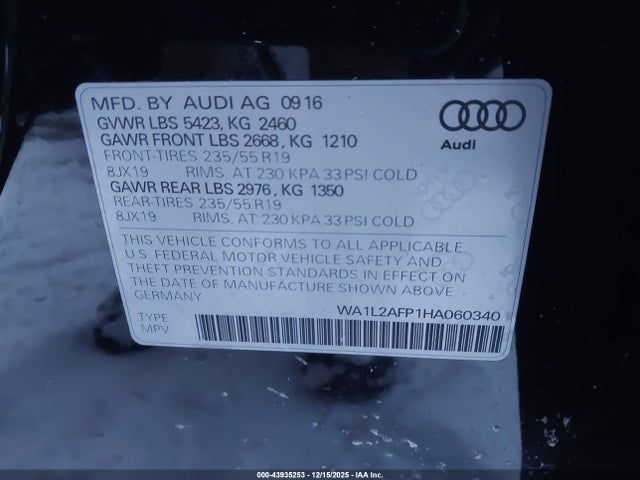 2017 AUDI Q5 WA1L2AFP1HA060340 Photo 8