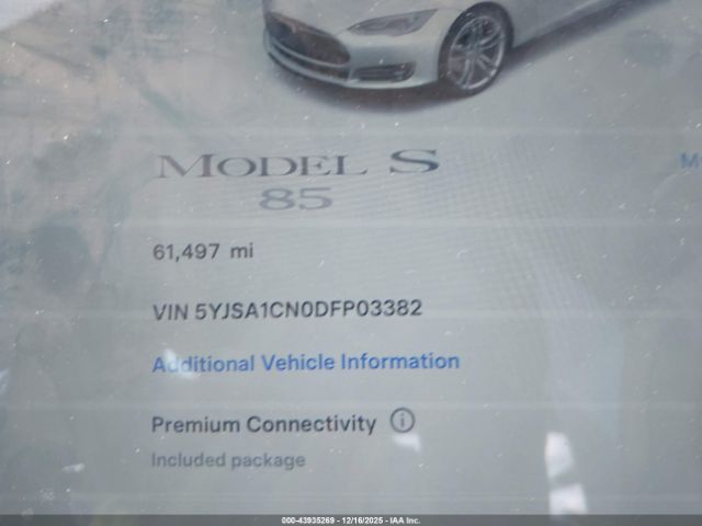 2013 TESLA MODEL S 5YJSA1CN0DFP03382 Photo 6