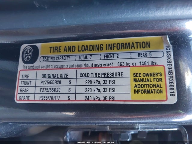 2011 CHEVROLET TAHOE 1GNSKBE04BR260818 Photo 8