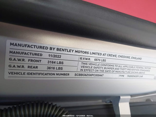 2023 BENTLEY FLYING SPUR SCBBG6ZG6PC005447 Photo 8