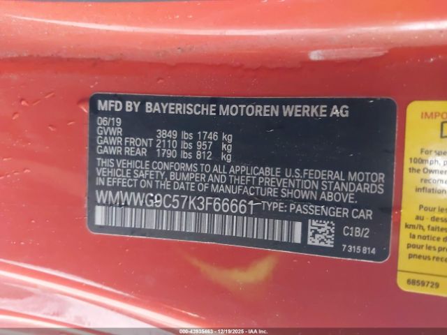 2019 MINI CONVERTIBLE WMWWG9C57K3F66661 Photo 8