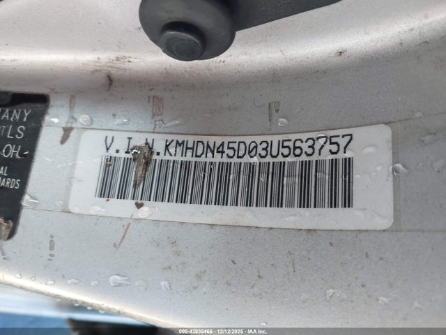 2003 HYUNDAI ELANTRA KMHDN45D03U563757 Photo 8