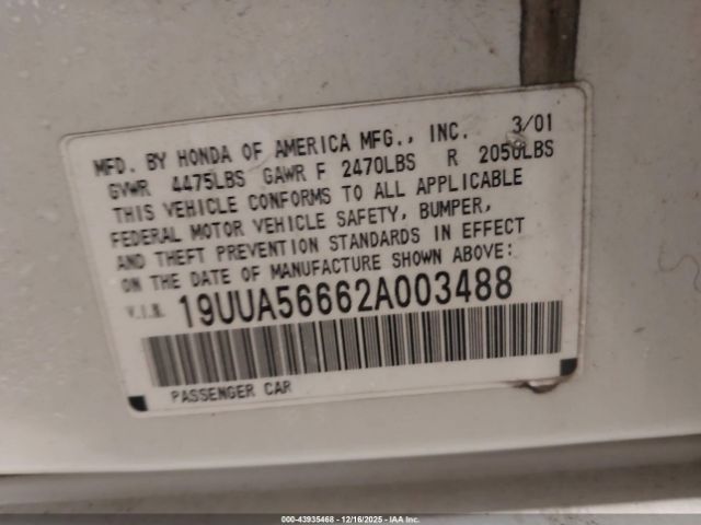 2002 ACURA TL 19UUA56662A003488 Photo 8