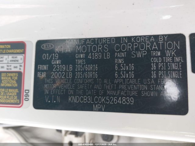 2019 KIA NIRO KNDCB3LC0K5264839 Photo 8