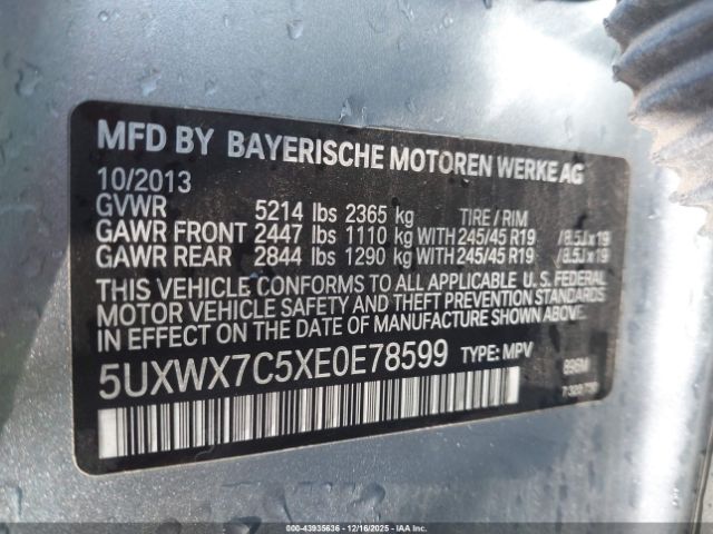 2014 BMW X3 5UXWX7C5XE0E78599 Photo 8