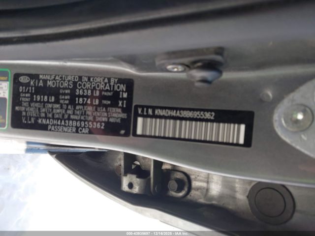 2011 KIA RIO KNADH4A38B6955362 Photo 8