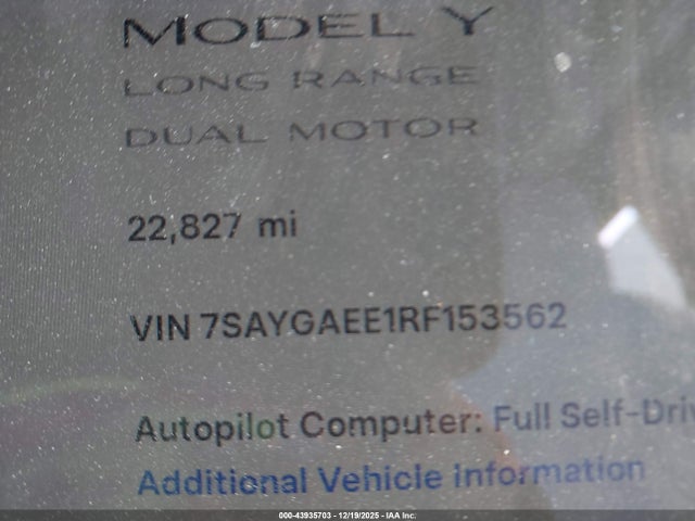 2024 TESLA MODEL Y 7SAYGAEE1RF153562 Photo 8