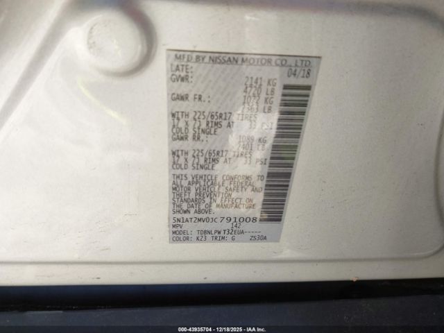 2018 NISSAN ROGUE 5N1AT2MV0JC791008 Photo 8