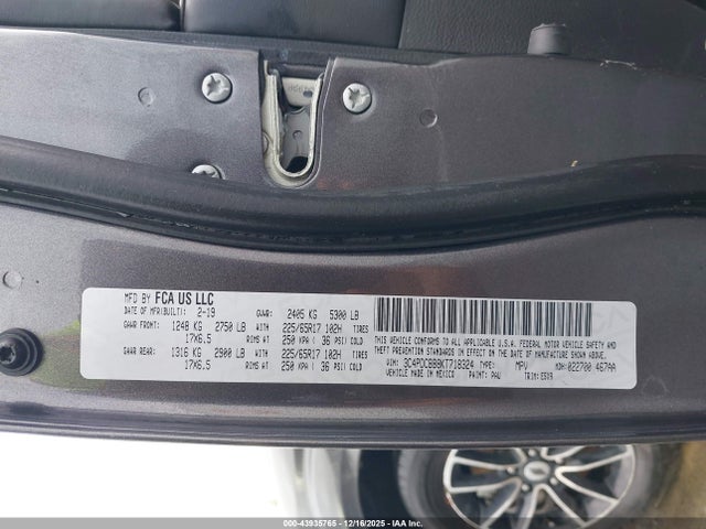 Dodge JOURNEY SE 2019 3C4PDCBB8KT718324 Image 9