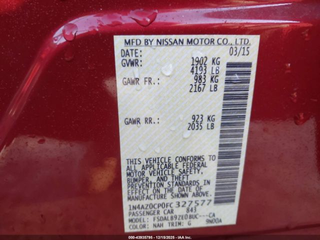 2015 NISSAN LEAF 1N4AZ0CP0FC327577 Photo 8