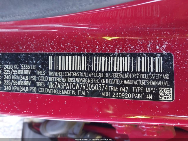 2024 ALFA ROMEO TONALE ZASPATCW7R3050374 Photo 8