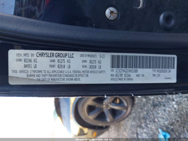 2013 DODGE CHALLENGER 2C3CDYAG2DH651888 Photo 8