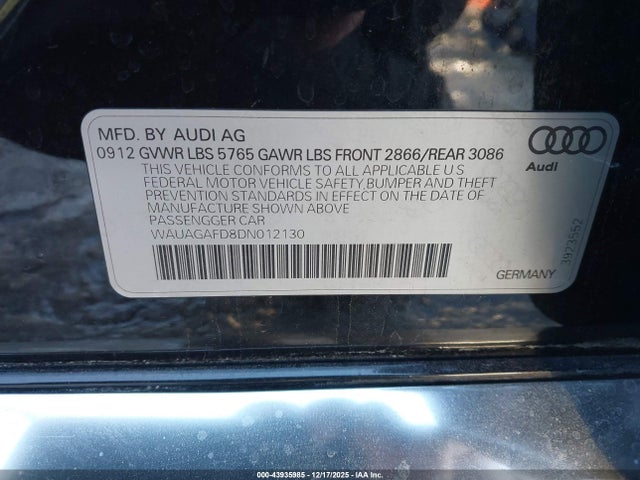 2013 AUDI A8 WAUAGAFD8DN012130 Photo 8