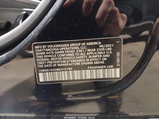 2021 VOLKSWAGEN PASSAT 1VWSA7A32MC015785 Photo 8
