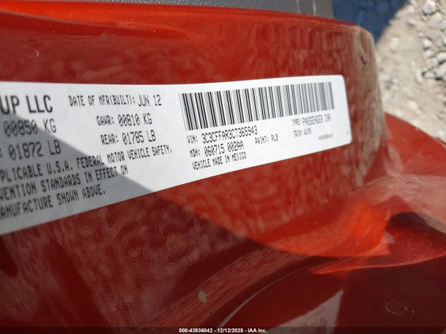 2012 FIAT 500 3C3CFFAR3CT365943 Photo 8