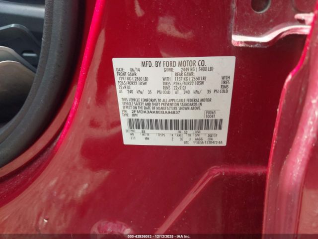 2014 FORD EDGE 2FMDK3AK8EBA94837 Photo 8
