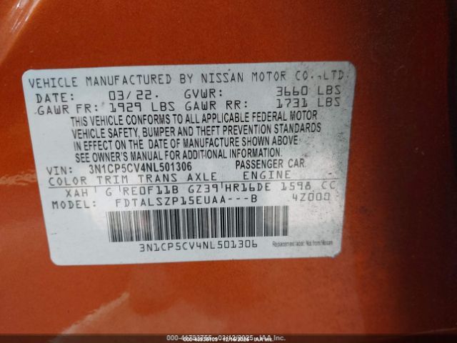 2022 NISSAN KICKS 3N1CP5CV4NL501306 Photo 8