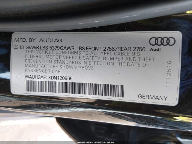 2013 AUDI A6 WAUHGAFCXDN120965 Photo 8