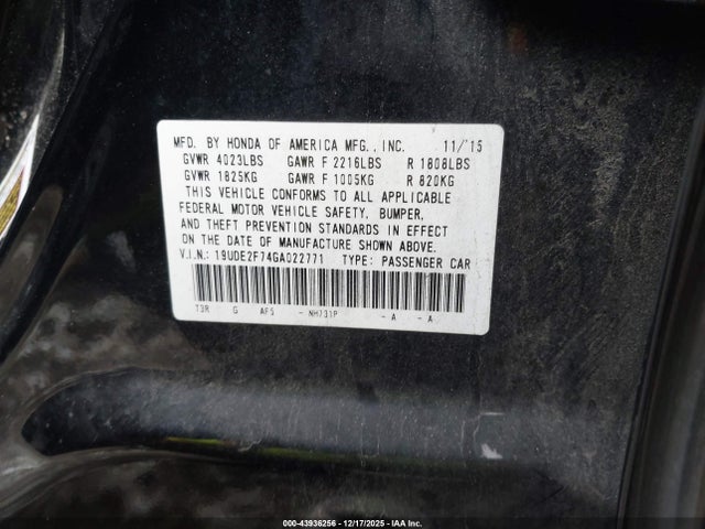 Acura Ilx Premium Package/technology Plus Package 2016 19UDE2F74GA022771 Image 25