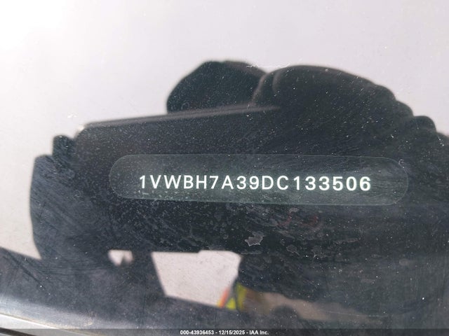 43936453 :رقم المزاد ، 1VWBH7A39DC133506 vin ، 2013 Volkswagen Passat 2.5l Se مزاد بيع