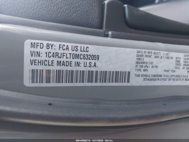 2021 JEEP GRAND CHEROKEE 1C4RJFLT0MC632059 Photo 8