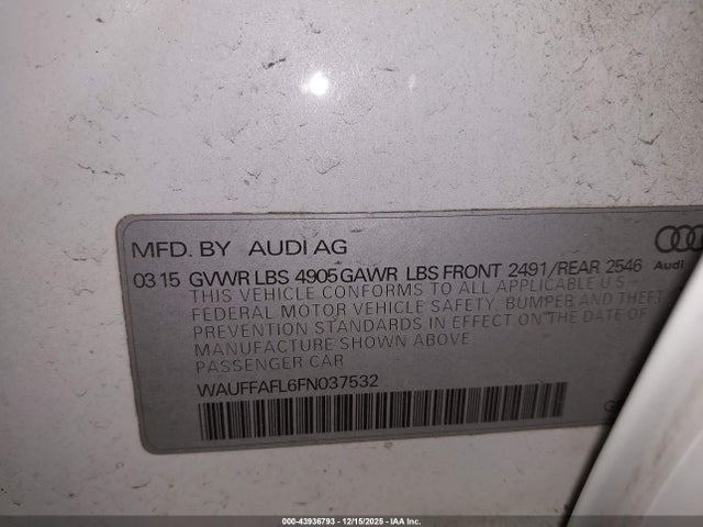 2015 AUDI A4 WAUFFAFL6FN037532 Photo 8