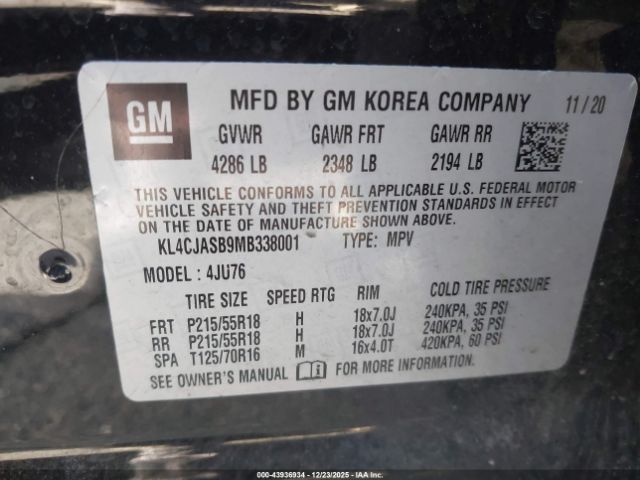 2021 BUICK ENCORE KL4CJASB9MB338001 Photo 8