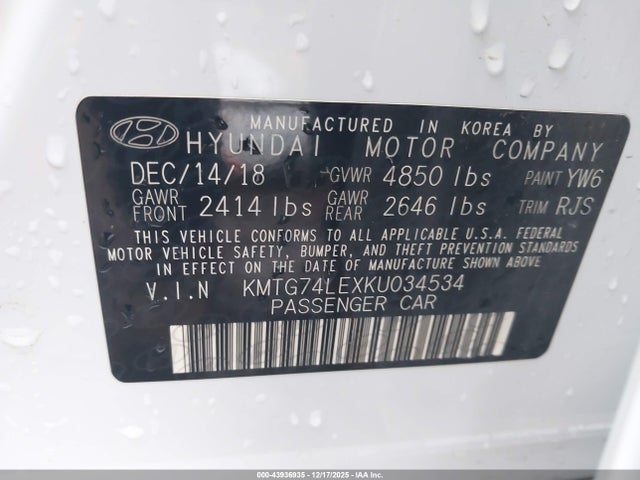 2019 GENESIS G70 KMTG74LEXKU034534 Photo 8