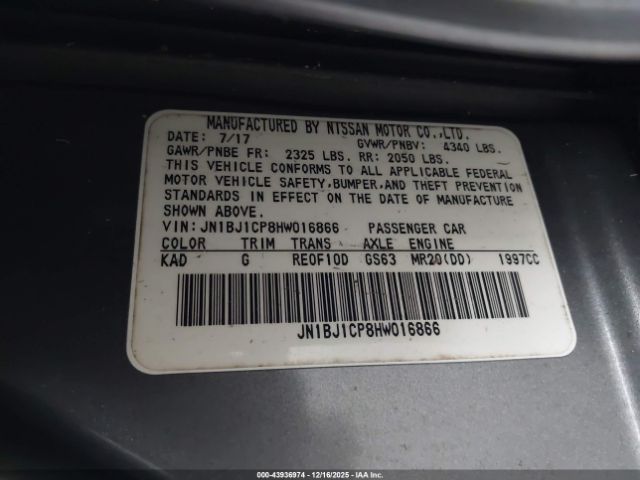 2017 NISSAN ROGUE SPORT JN1BJ1CP8HW016866 Photo 8