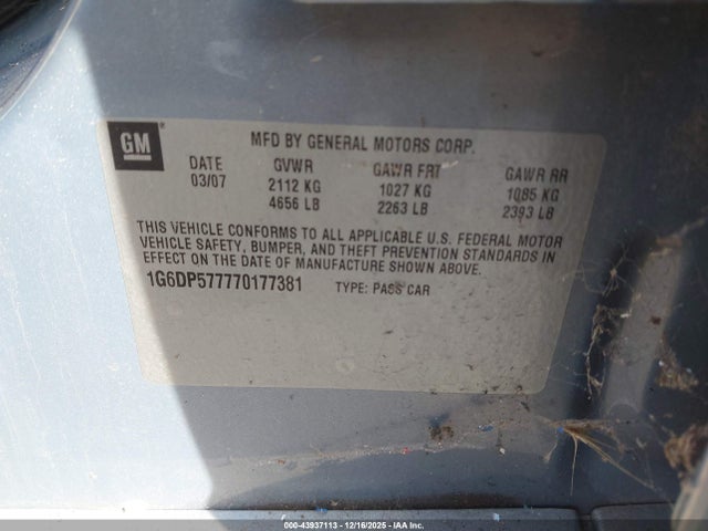 2007 CADILLAC CTS 1G6DP577770177381 Photo 8