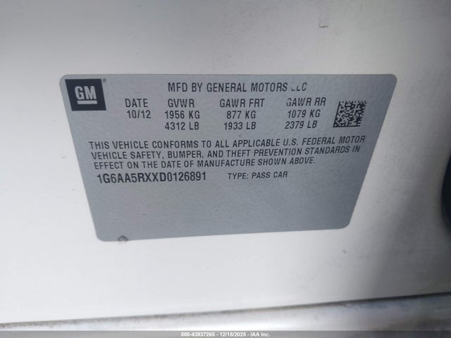 2013 CADILLAC ATS 1G6AA5RXXD0126891 Photo 8