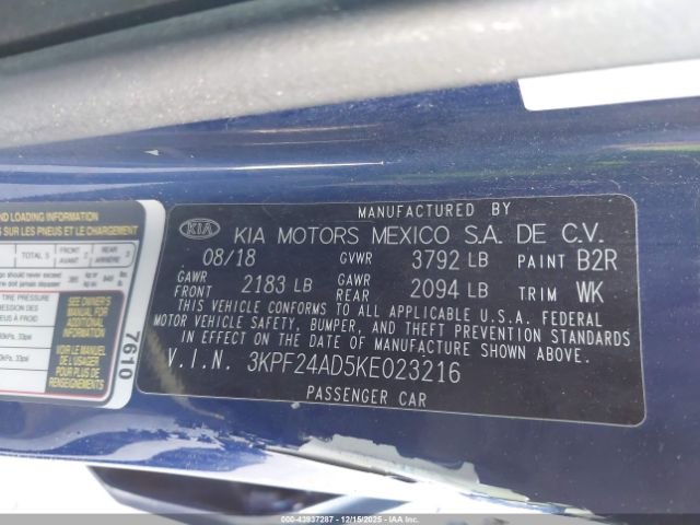 2019 KIA FORTE 3KPF24AD5KE023216 Photo 8