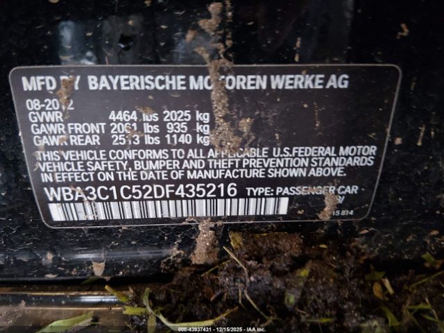 2013 BMW 328I WBA3C1C52DF435216 Photo 8