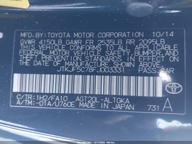 Scion TC 2015 JTKJF5C78FJ003331 Image 9