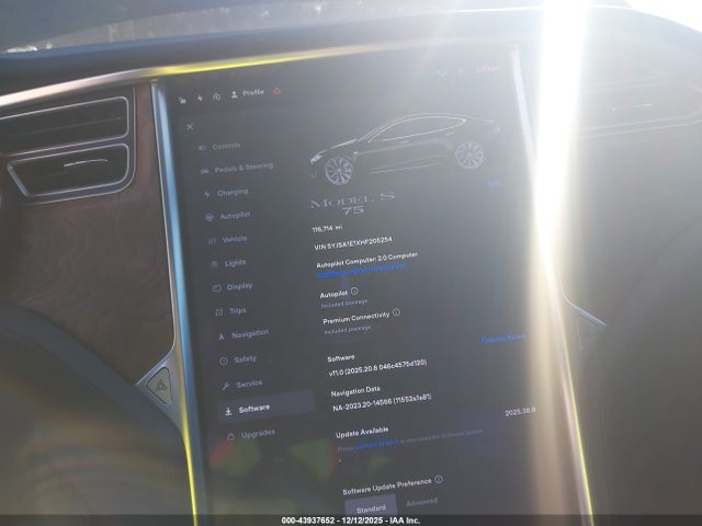 2017 TESLA MODEL S 5YJSA1E1XHF205254 Photo 6